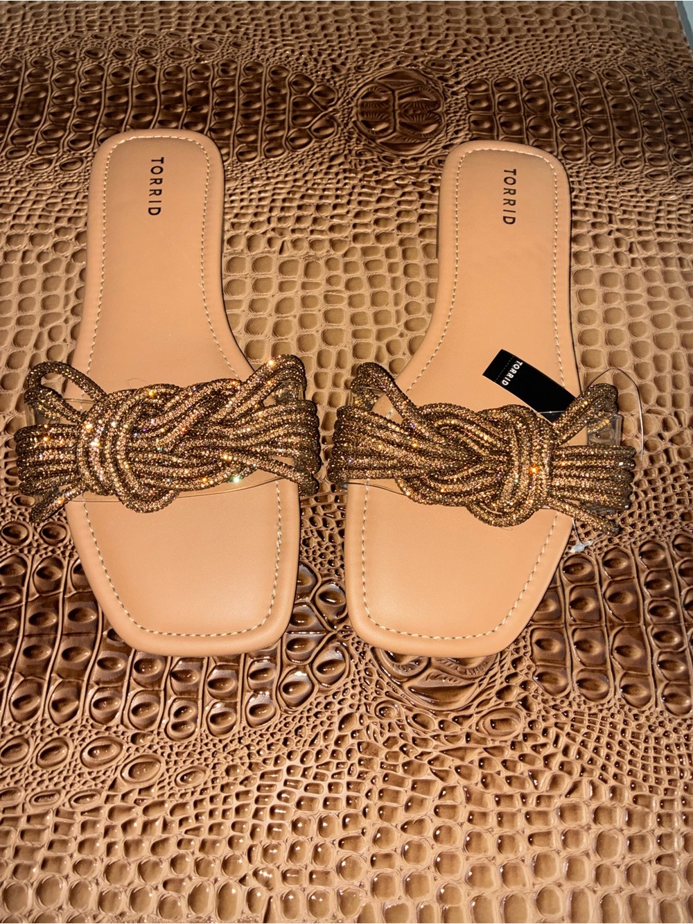 Torrid Infinity Knot Sandal (WW) — Black — Size 13